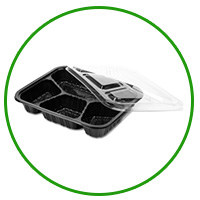 ظروف چندخانه مشکی راگاپک