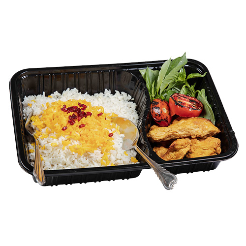 پک پذیرایی چندخانه مشکی با درب طلقی راگاپک2
